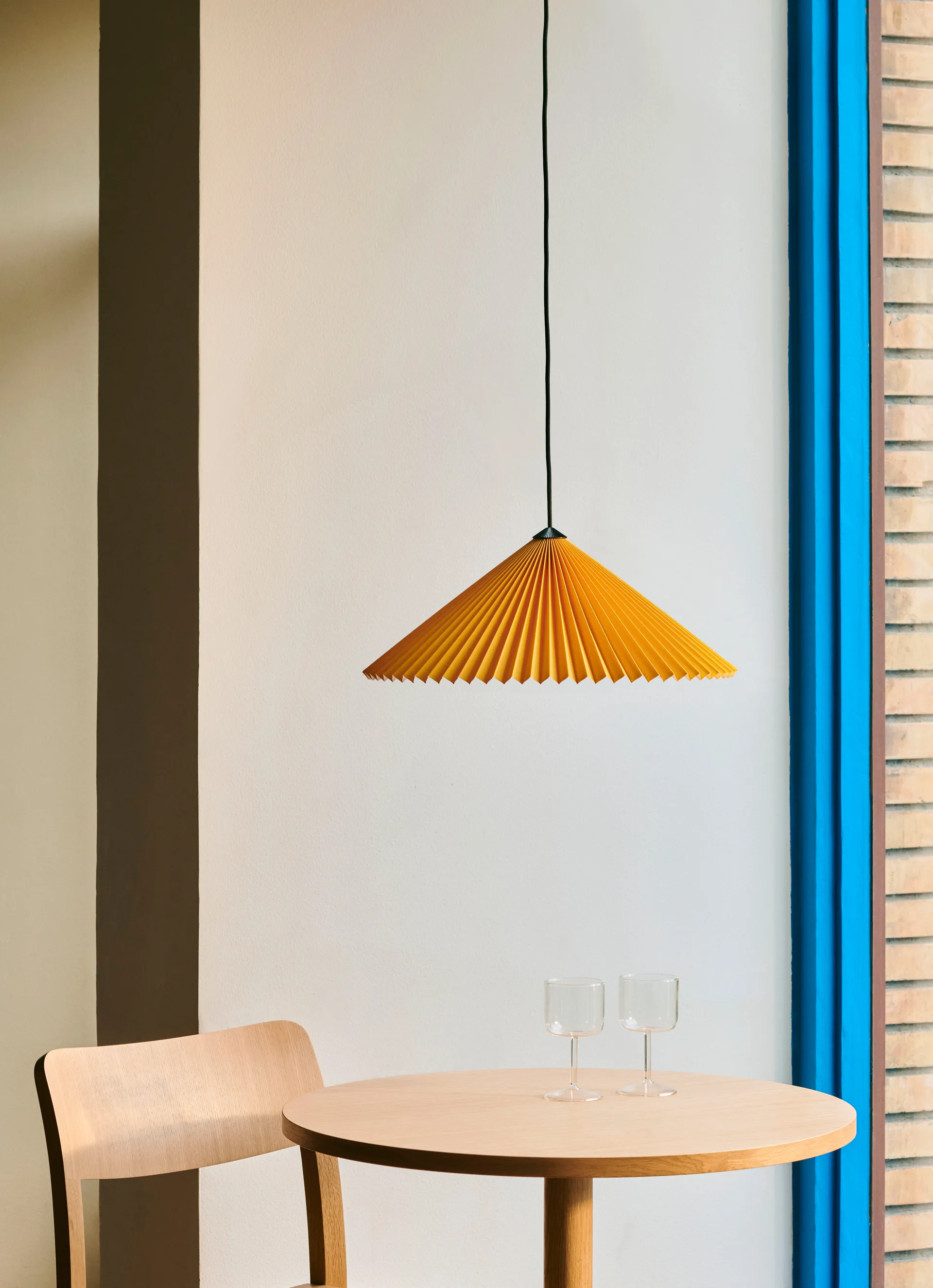 Matin Pendant suspension 50x50 cm, Yellow HAY