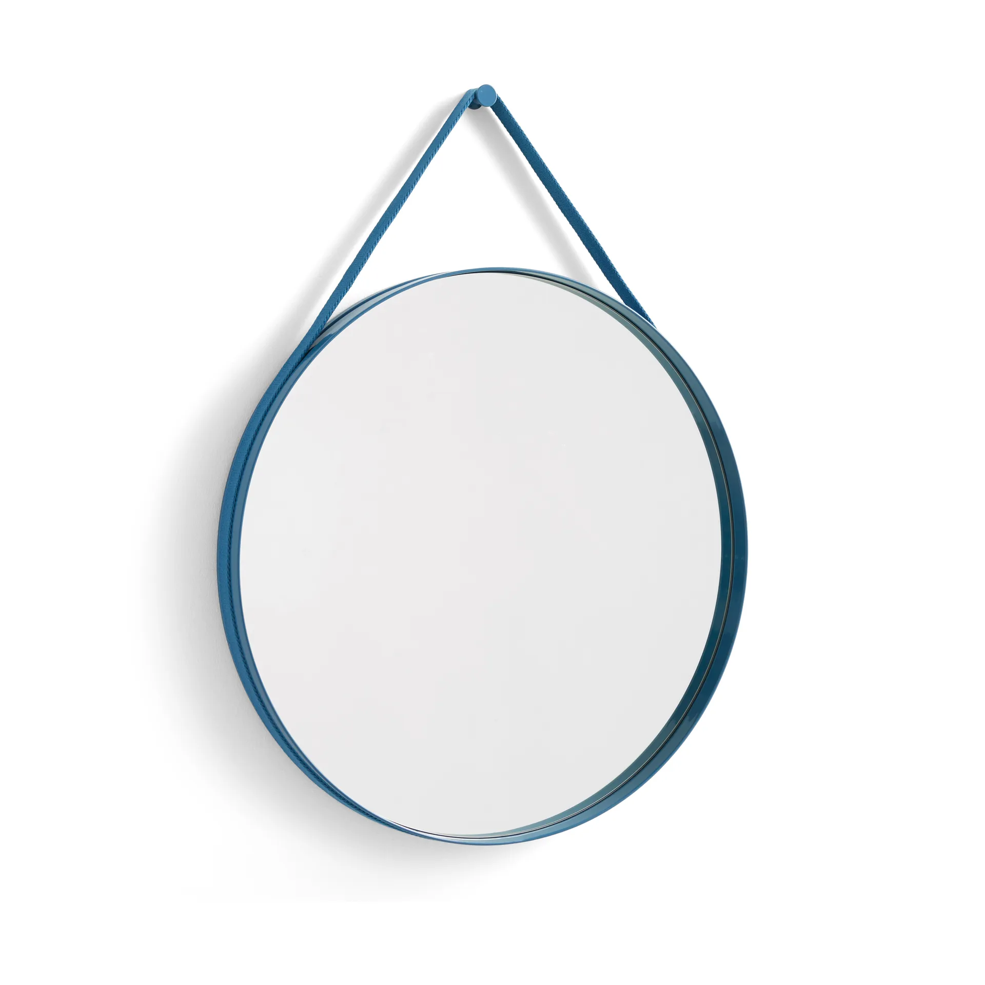 Miroir Strap Mirror Ø70 cm, Blue HAY