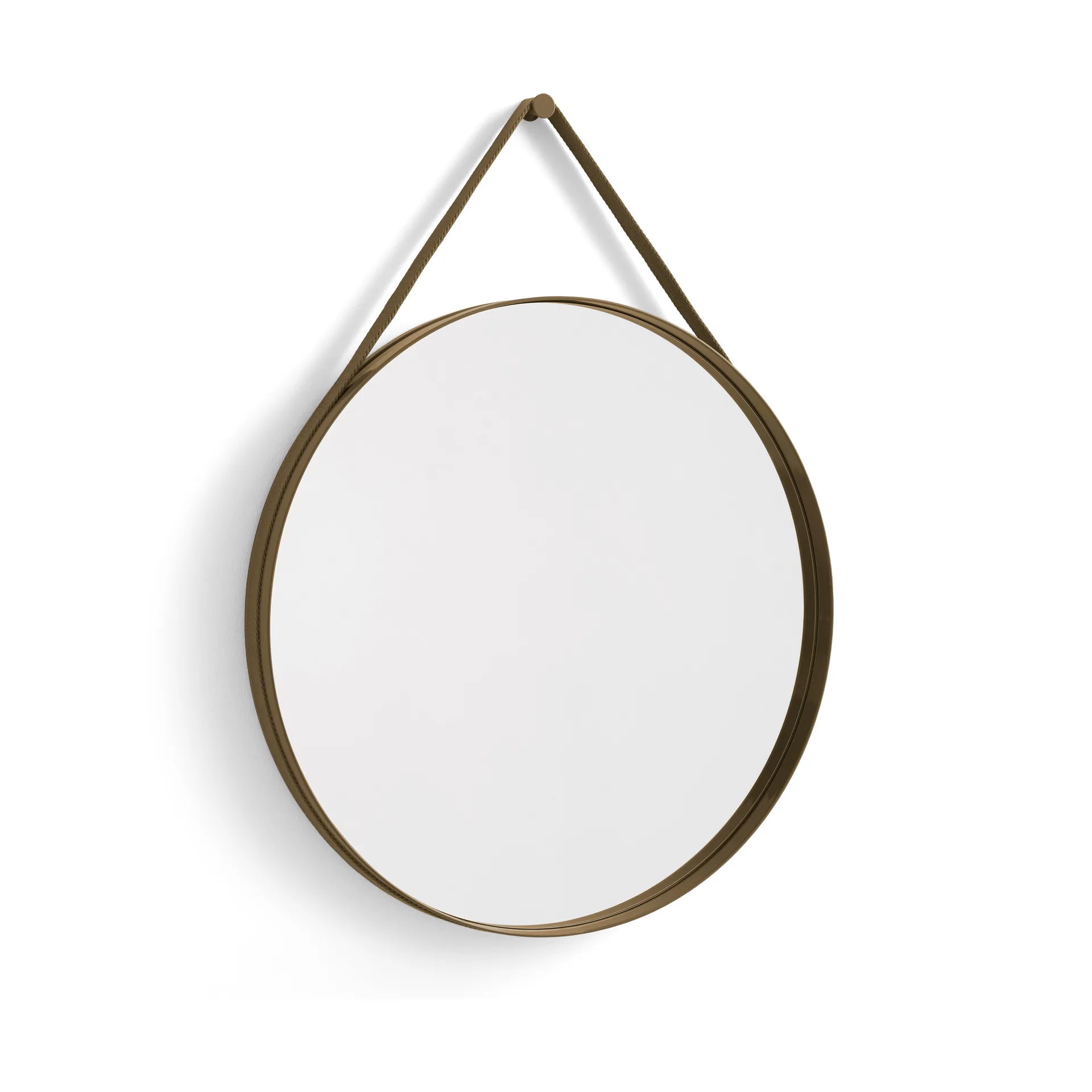 Miroir Strap Mirror Ø70 cm, Light brown HAY