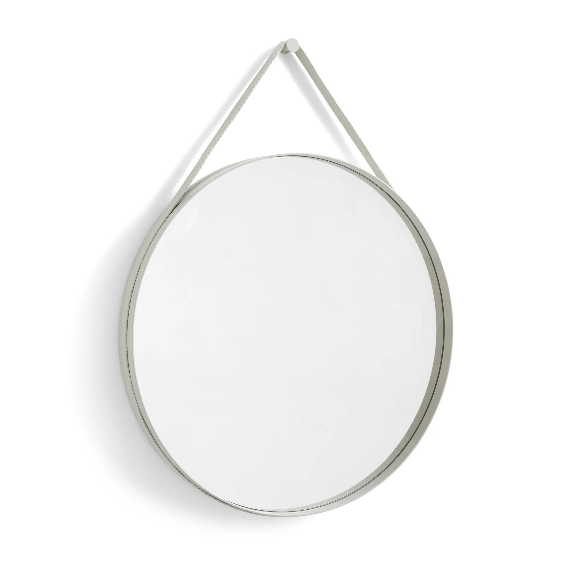 Miroir Strap Mirror Ø70 cm, Light grey HAY