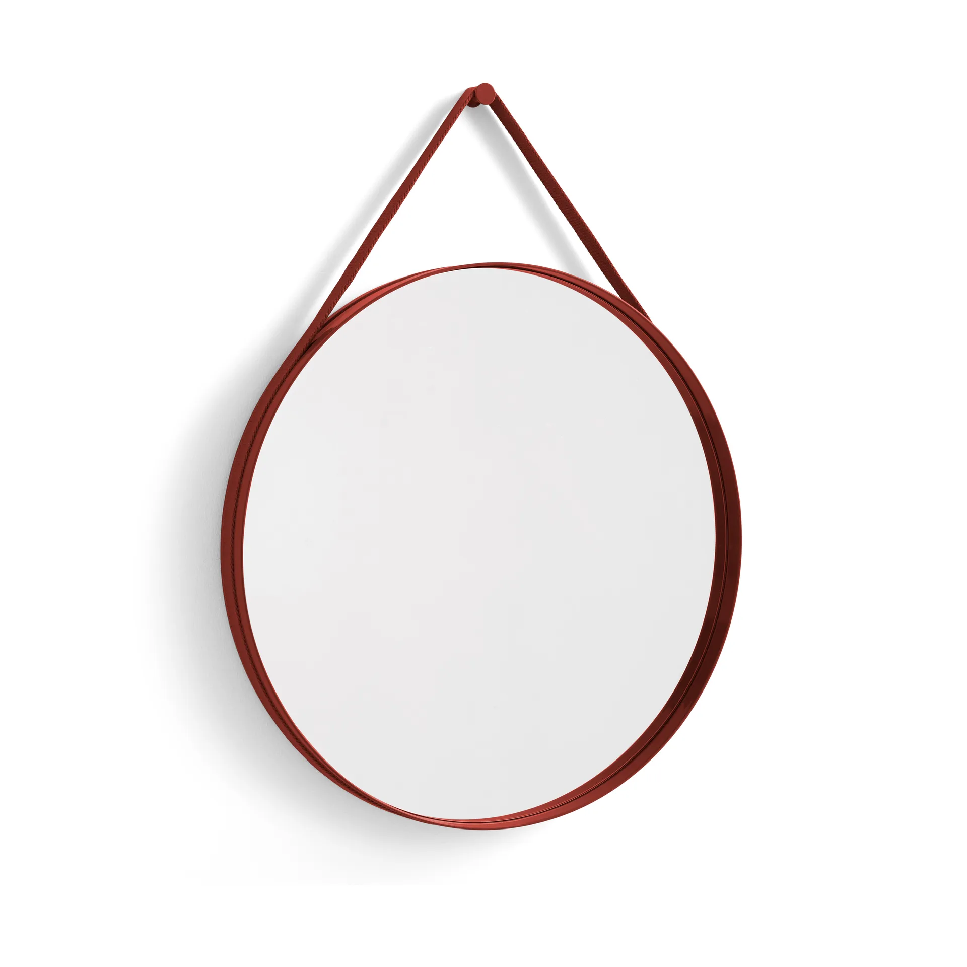 Miroir Strap Mirror Ø70 cm, Red HAY