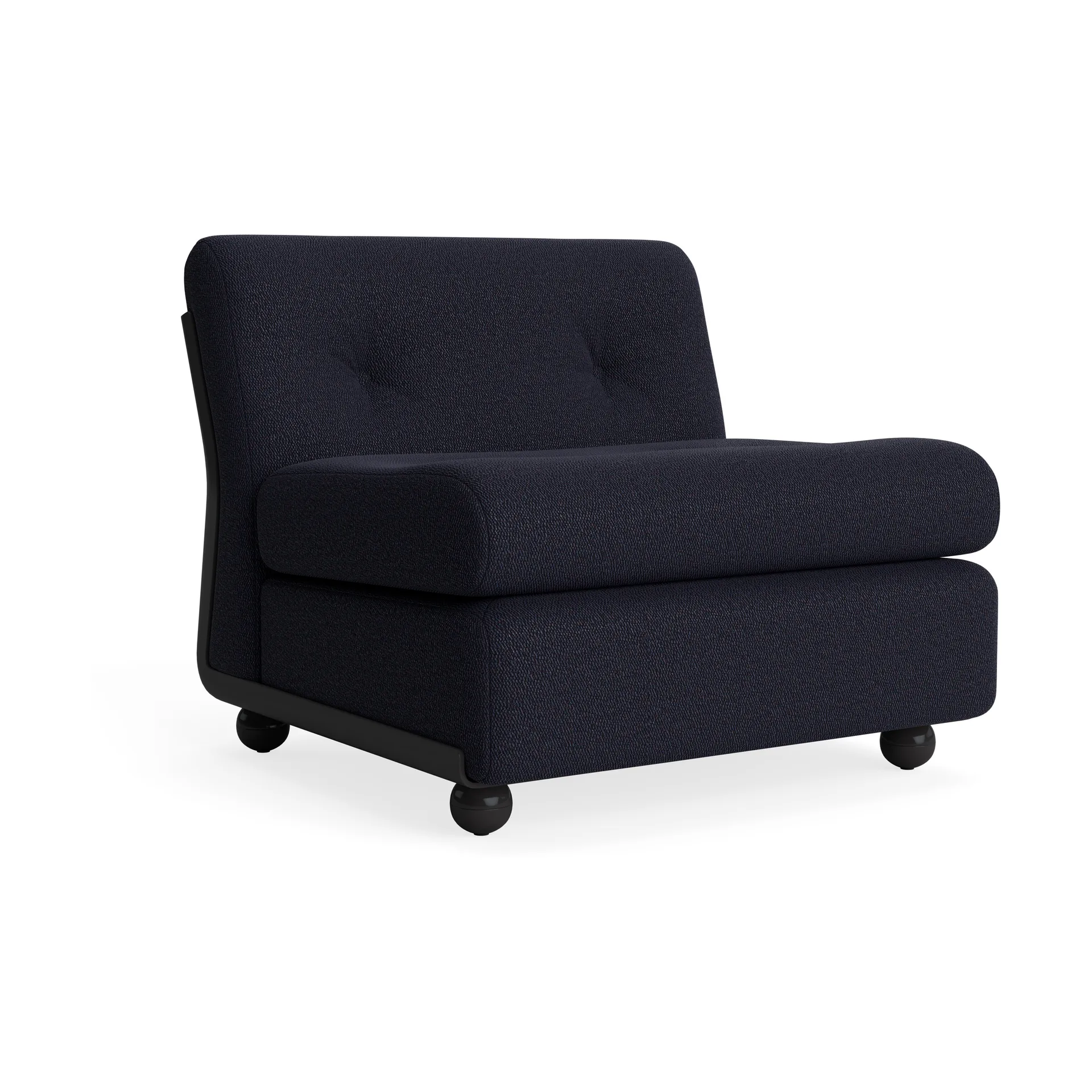 Module de canapé Amanta, Anthracite-turf blue red mélange, 1-place/fauteuil HAY