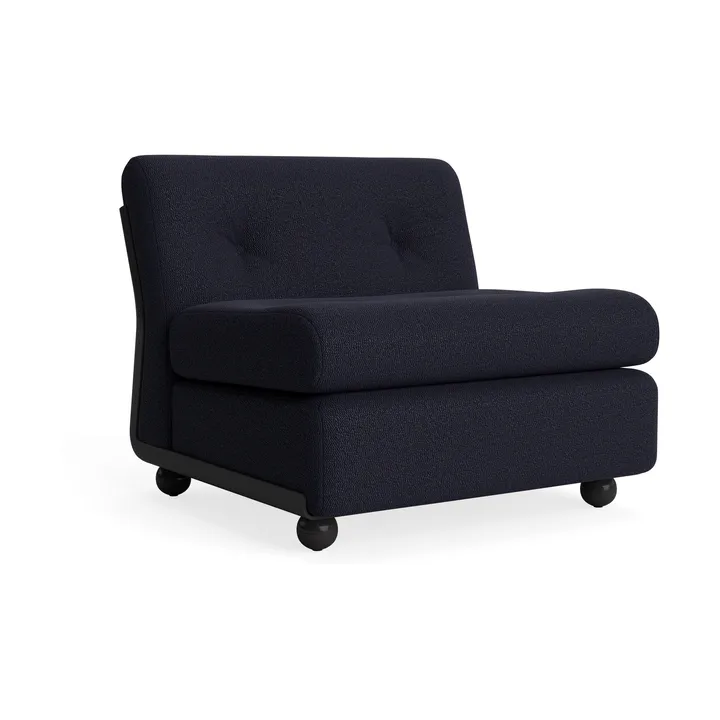 Module de canapé Amanta - Anthracite-turf blue red mélange, 1-place/fauteuil - HAY