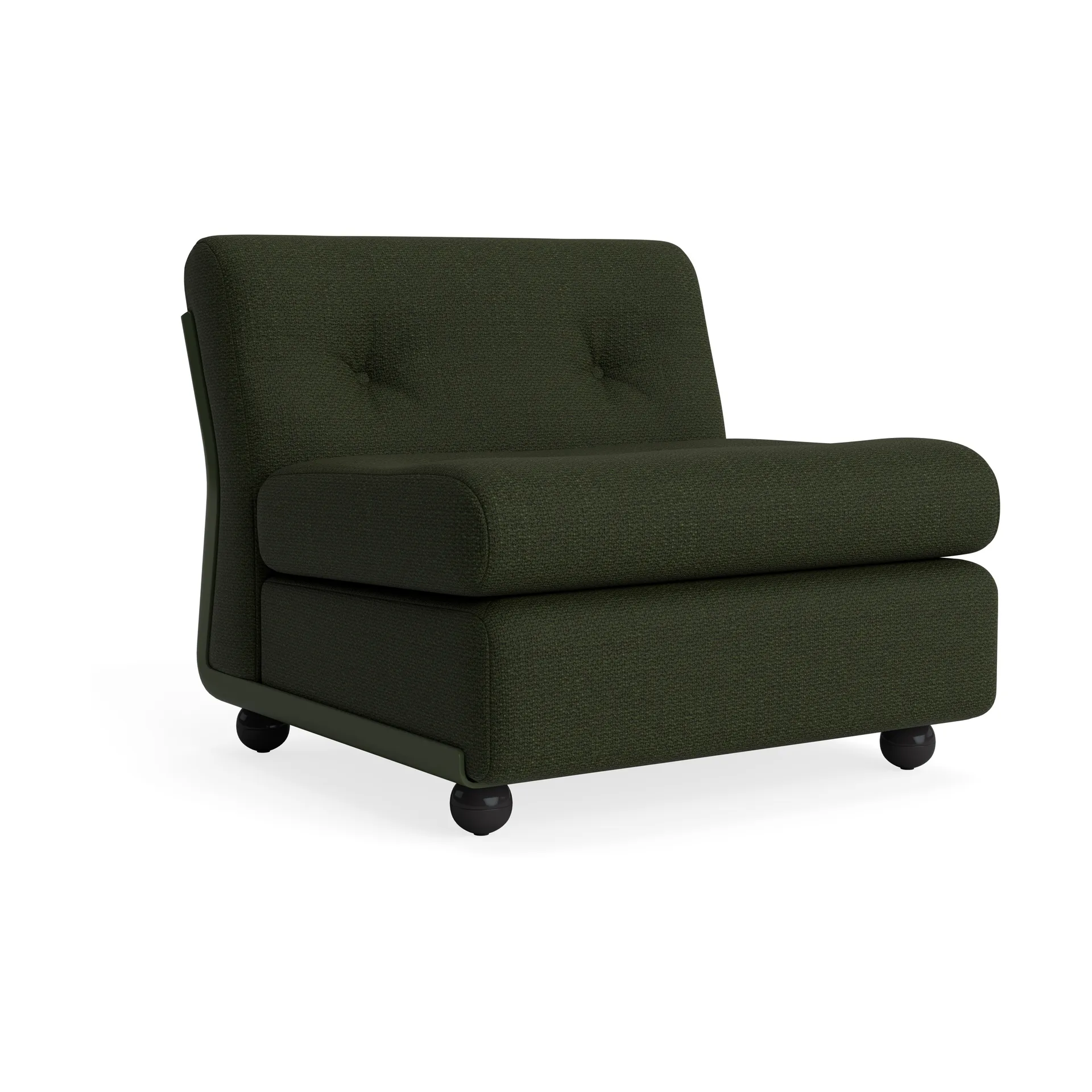 Module de canapé Amanta, Bottle green-maglia dark green, 1-place/fauteuil HAY