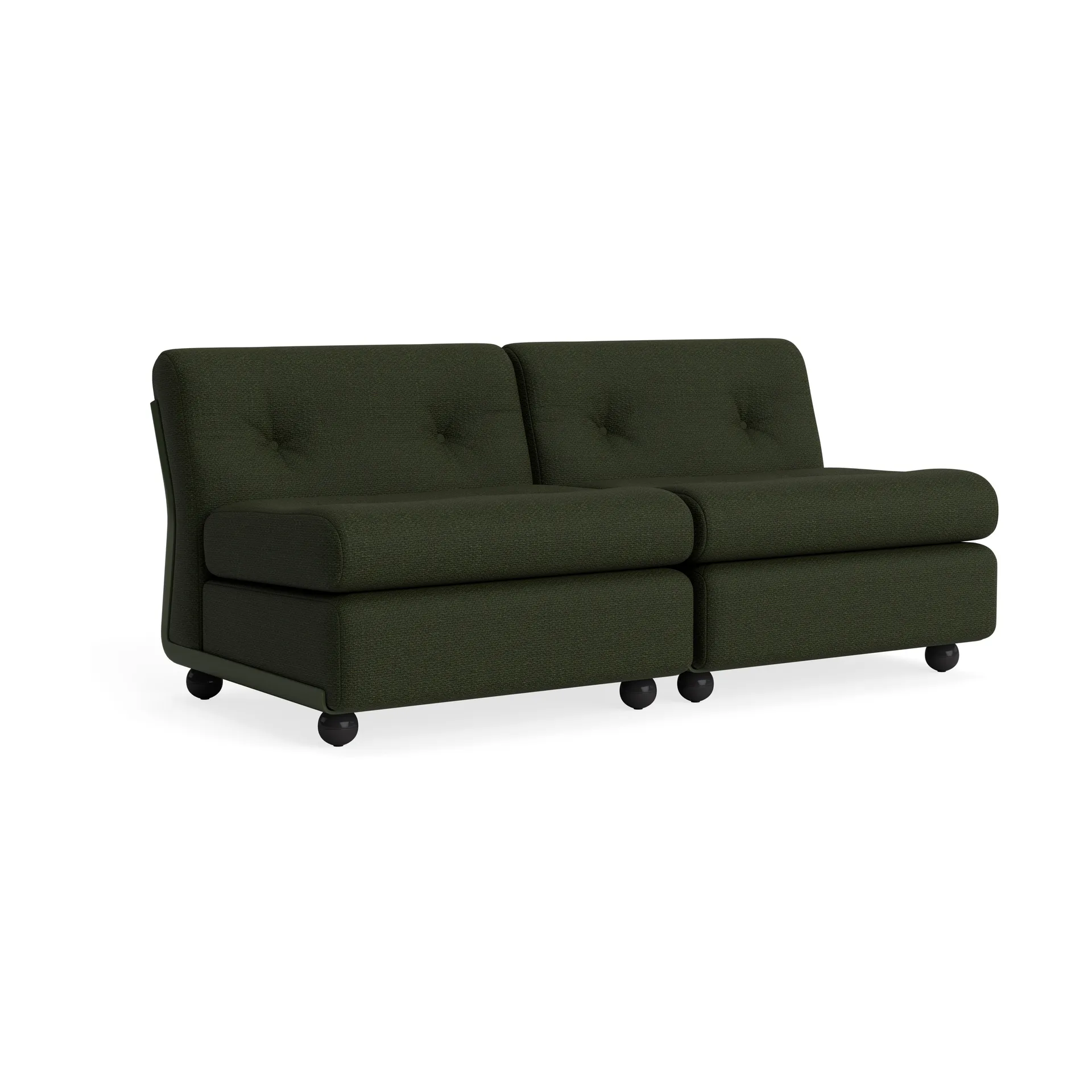 Module de canapé Amanta, Bottle green-maglia dark green, 2-places HAY