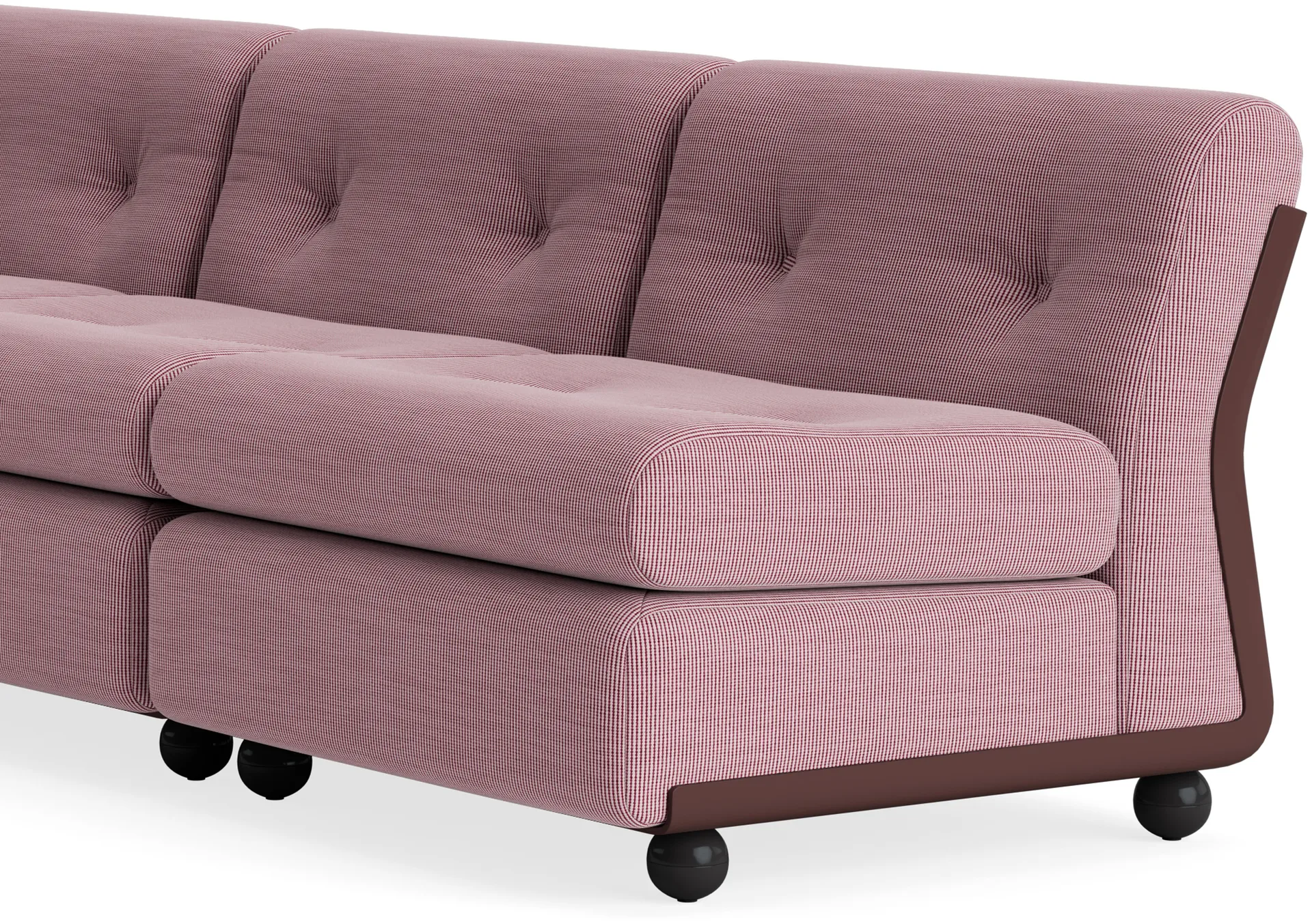 Module de canapé Amanta, Burgundy red-yuma 1851, 3-places HAY