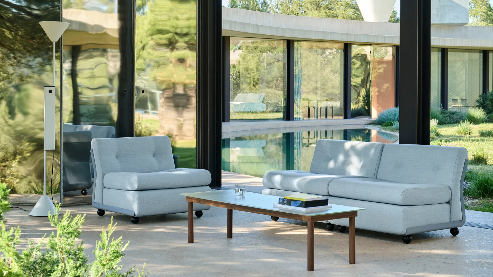 Module de canapé Amanta, Frost blue-naveli 723, 2-places HAY