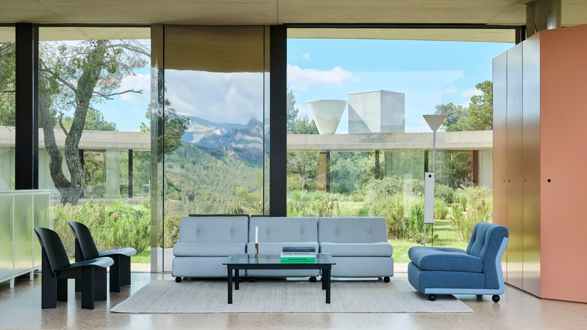 Module de canapé Amanta, Frost blue-turf blue, 1 place/fauteuil HAY