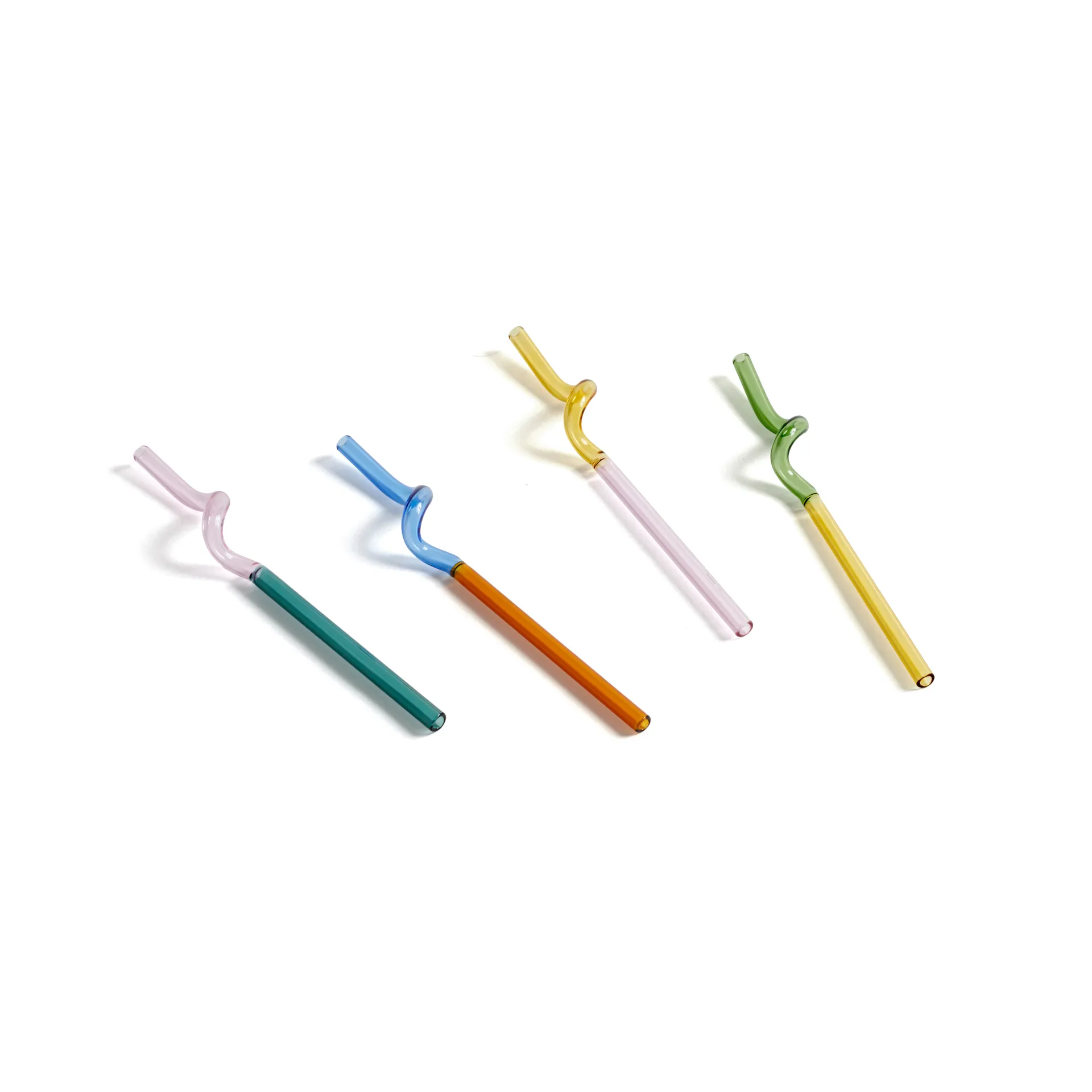 Pailles Sip Spiral Lot de 4, Multi HAY