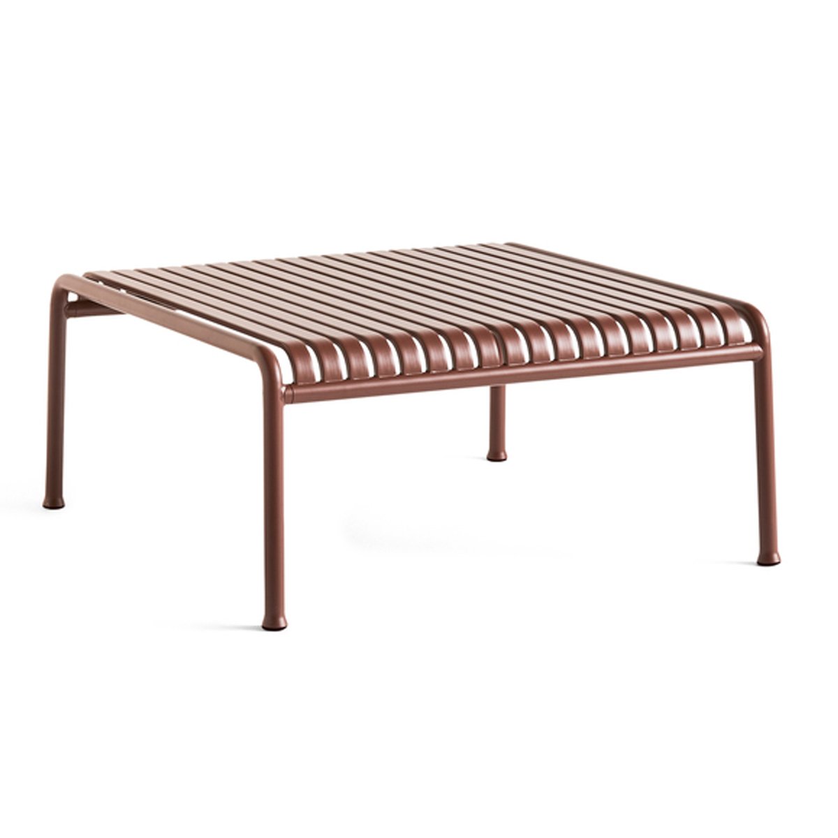HAY Palissade Low Table 81,5x86x38 cm Iron red | Design Scandinave | Tables de jardin | Rouge