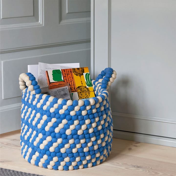 Panier avec anses Bread, blue dash, large HAY