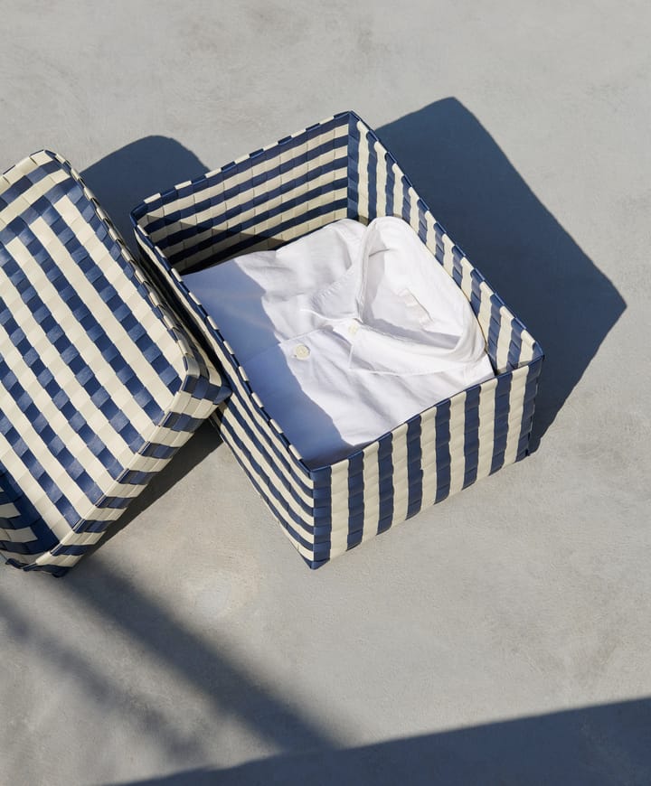 Panier de rangement Maxim Stripe Box M 24x33,5 cm, Bleu-sable HAY