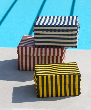 Panier de rangement Maxim Stripe Box S 21x30 cm - Jaune-noir - HAY