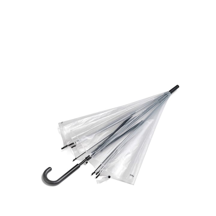 Parapluie Canopy - clear, manche en aluminium noir - HAY
