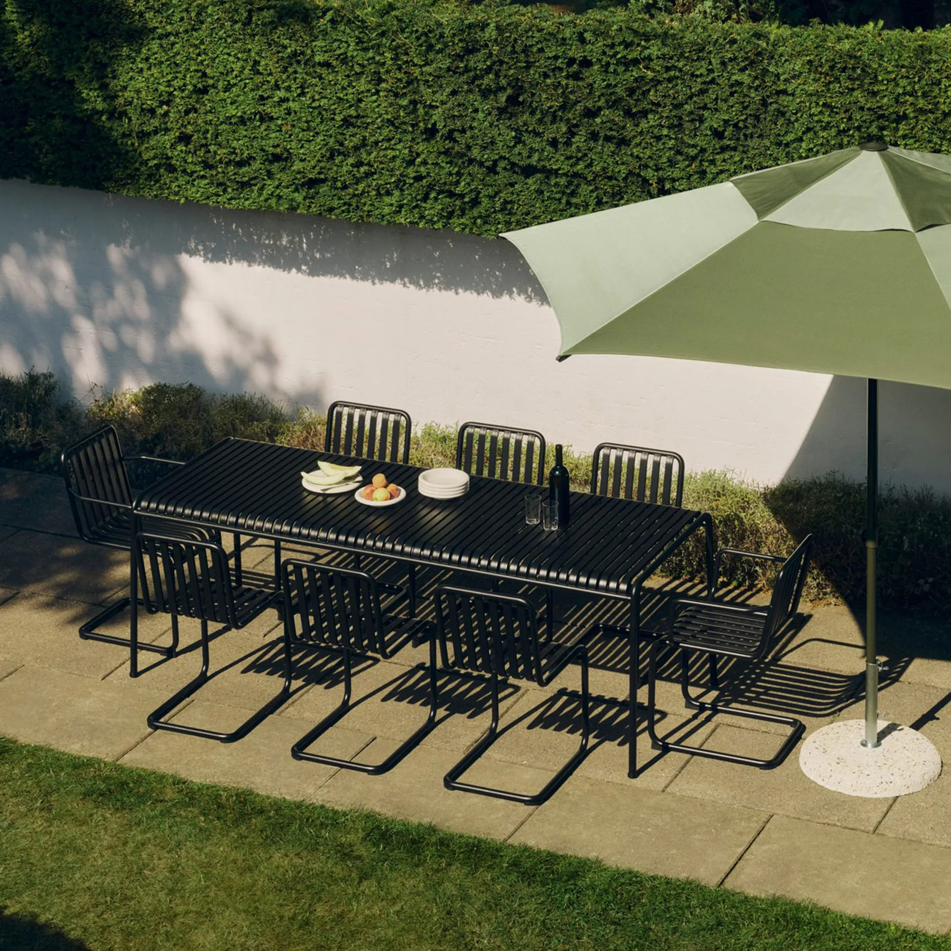 Parasol Terrazza Hexagon, Green-dark green HAY