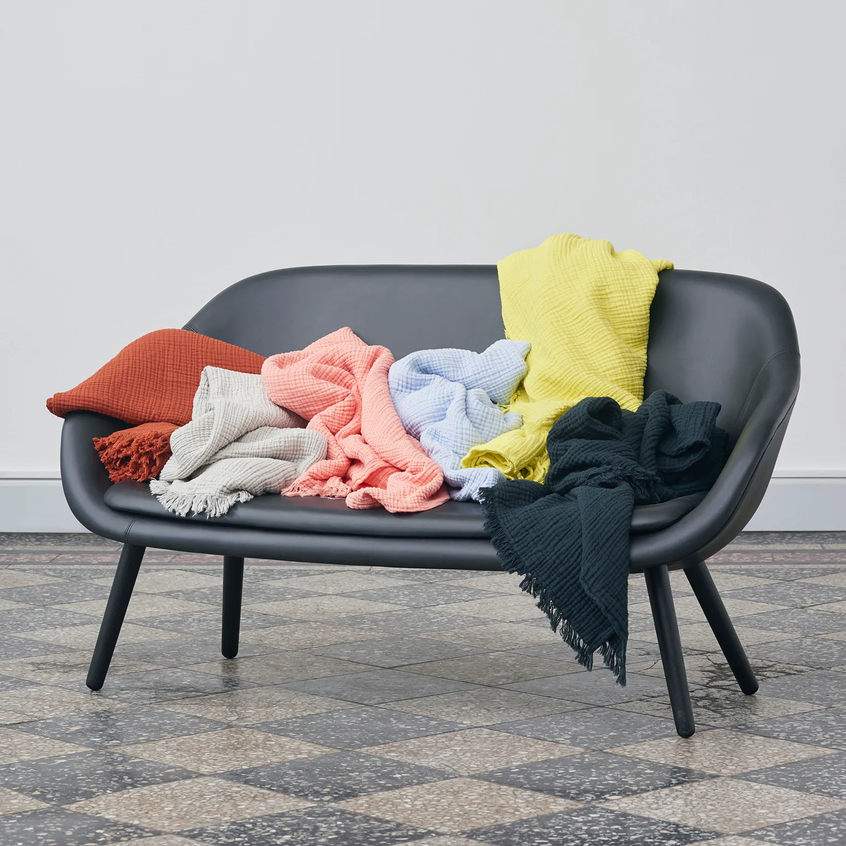 Plaid Crinkle 150x210cm, Grey HAY