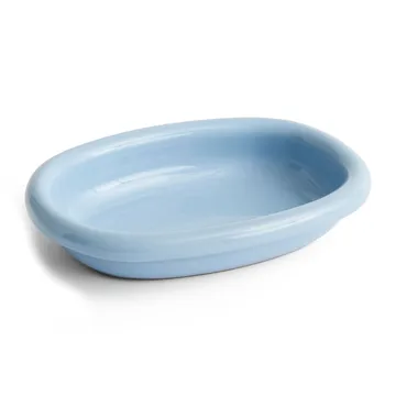 Plat de service ovale Barro - Light blue, small 20x27,5 cm - HAY