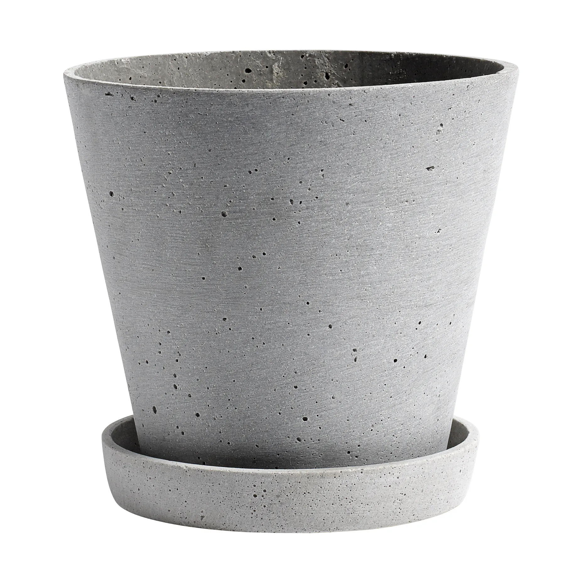 Pot HAY Flowerpot with saucer L Ø17.5 cm, Gris HAY