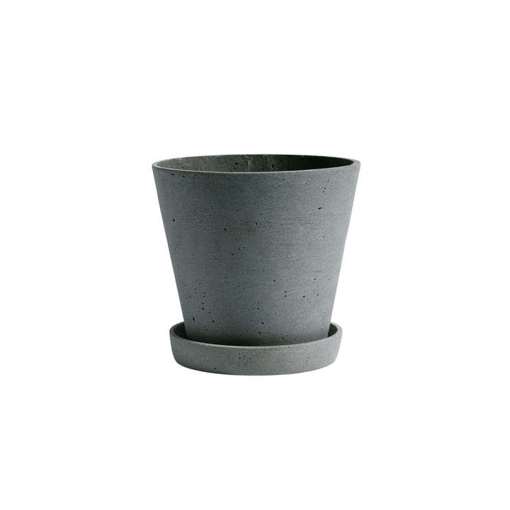 Pot HAY Flowerpot with saucer L Ø17.5 cm - Vert - HAY