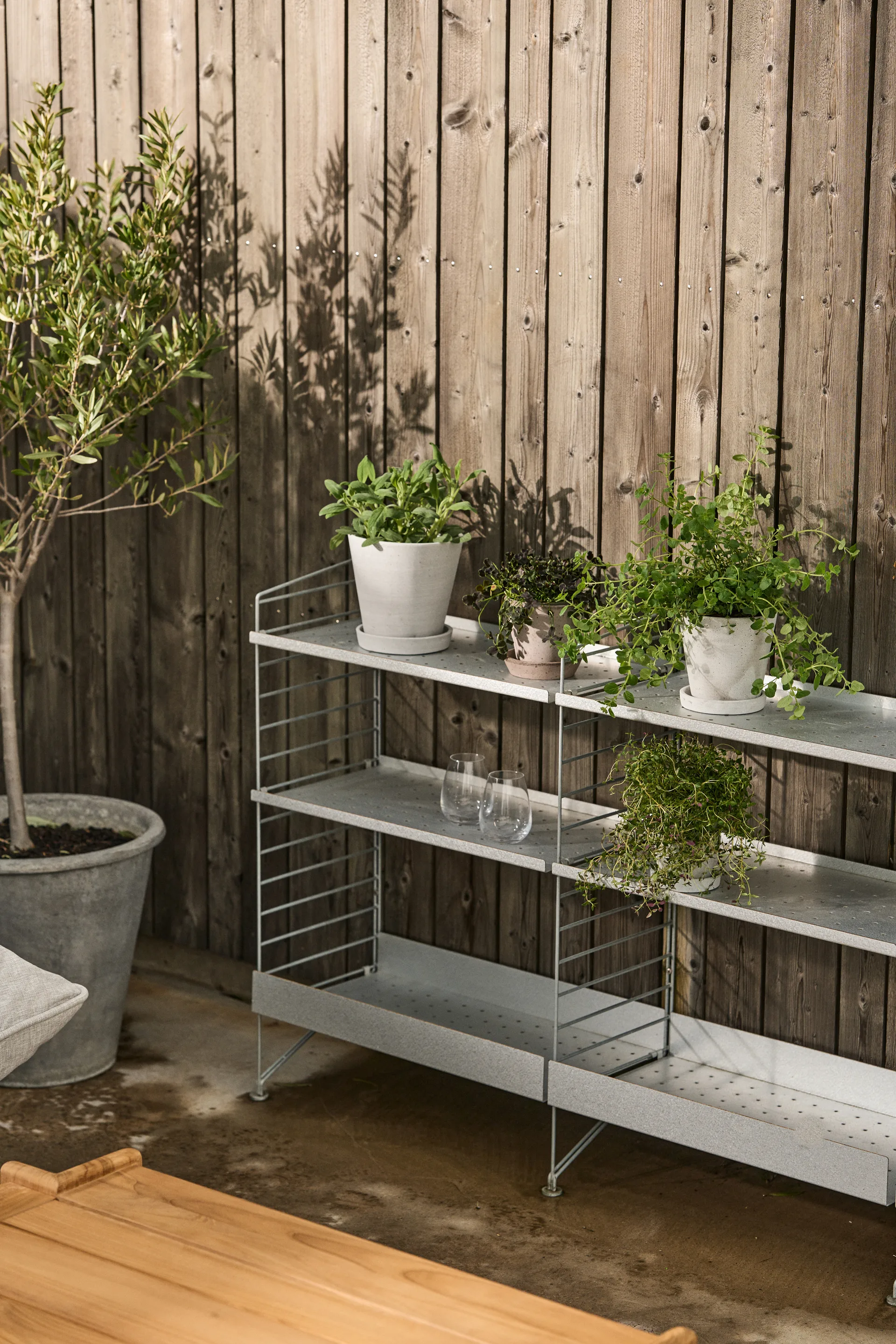 Pot HAY Flowerpot with saucer M 14 cm, Gris HAY