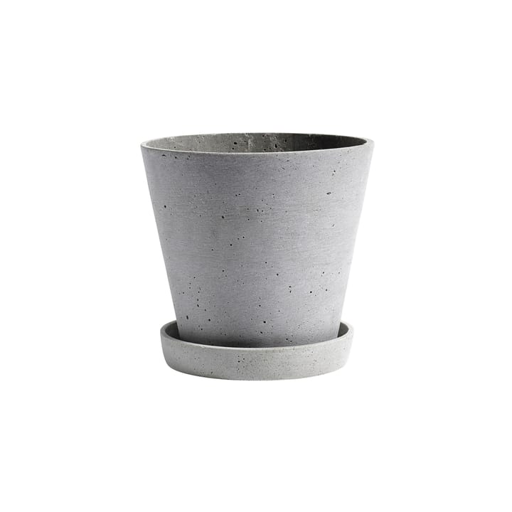 Pot HAY Flowerpot with saucer XL Ø21.5 cm - Gris - HAY