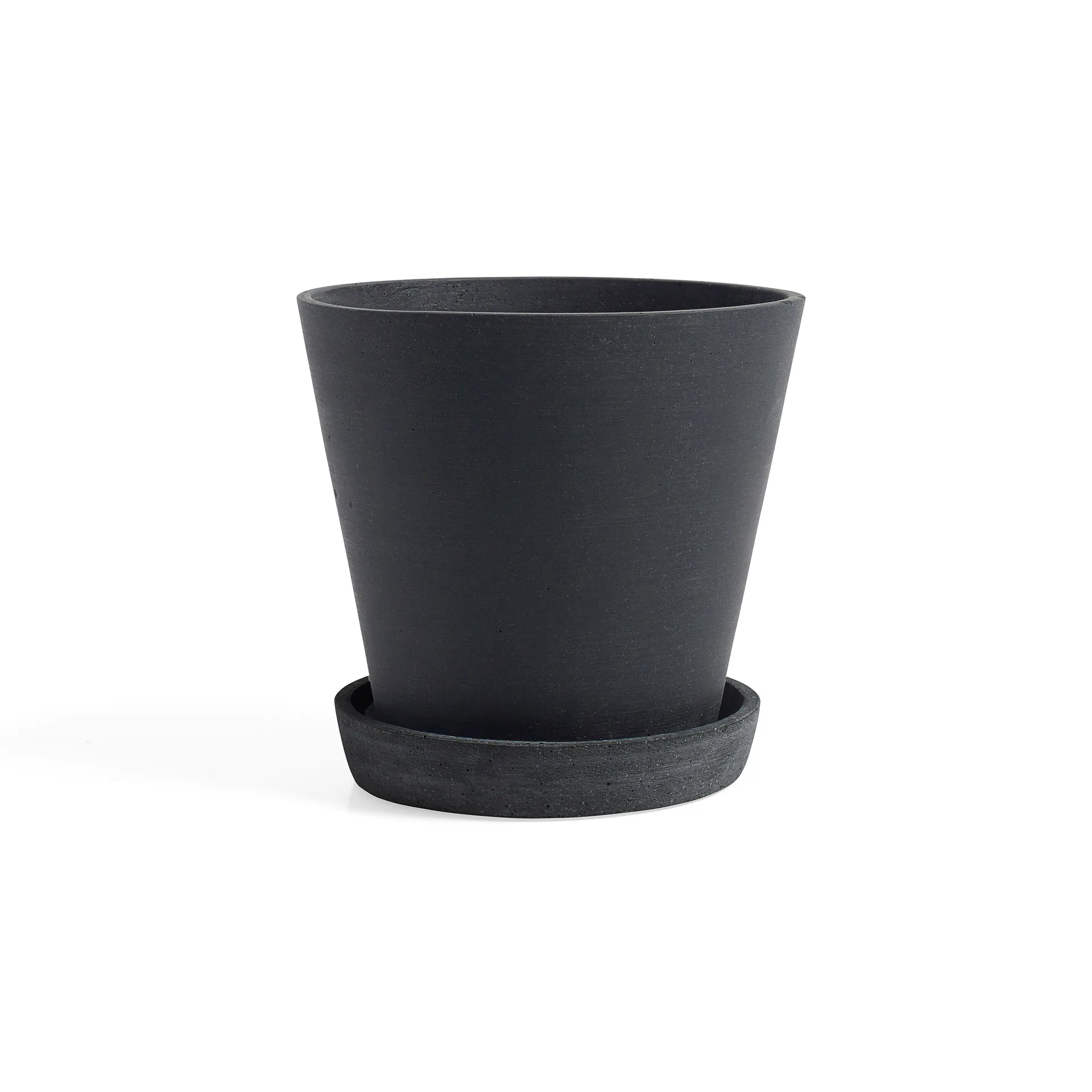 Pot HAY Flowerpot with saucer XL Ø21.5 cm, Noir HAY
