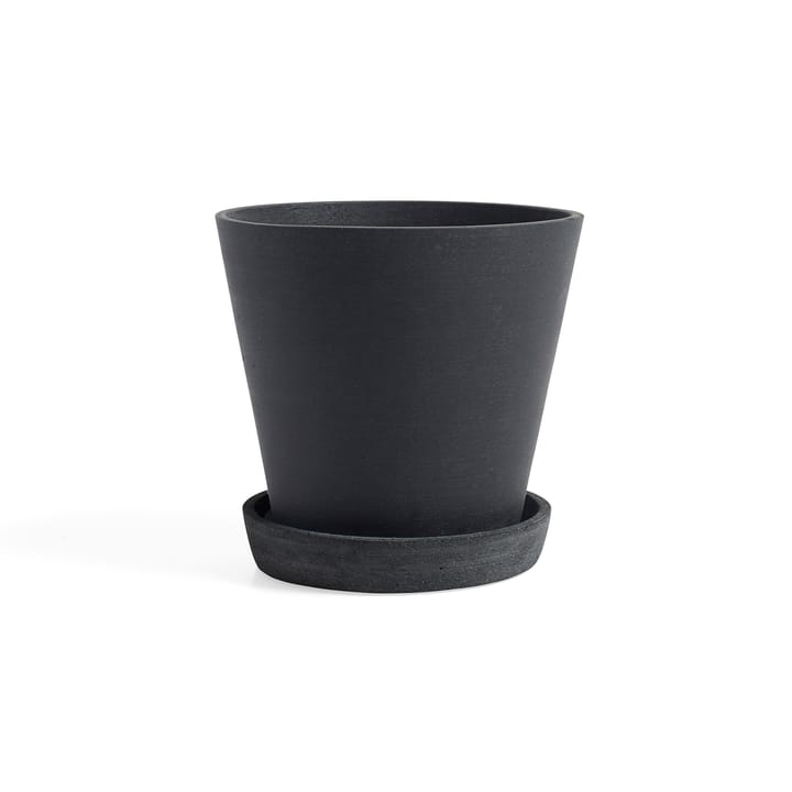 Pot HAY Flowerpot with saucer XL Ø21.5 cm - Noir - HAY