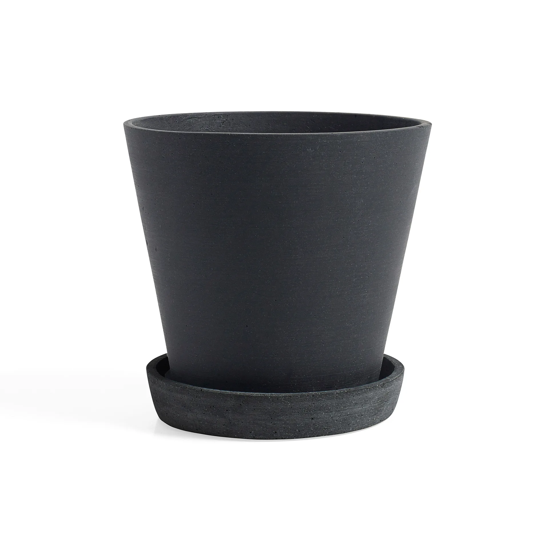Pot HAY Flowerpot with saucer XXL Ø26 cm, Noir HAY