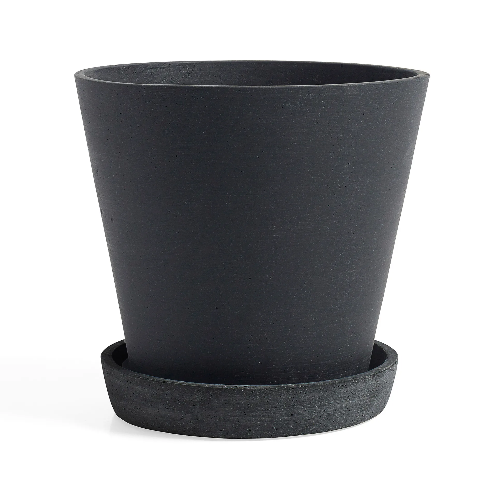Pot HAY Flowerpot with saucer XXXL Ø34 cm, Noir HAY