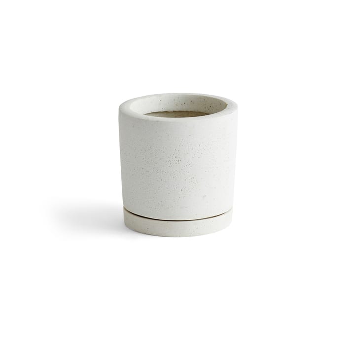 Pot HAY Plant Pot with saucer M Ø14 cm, Blanc HAY