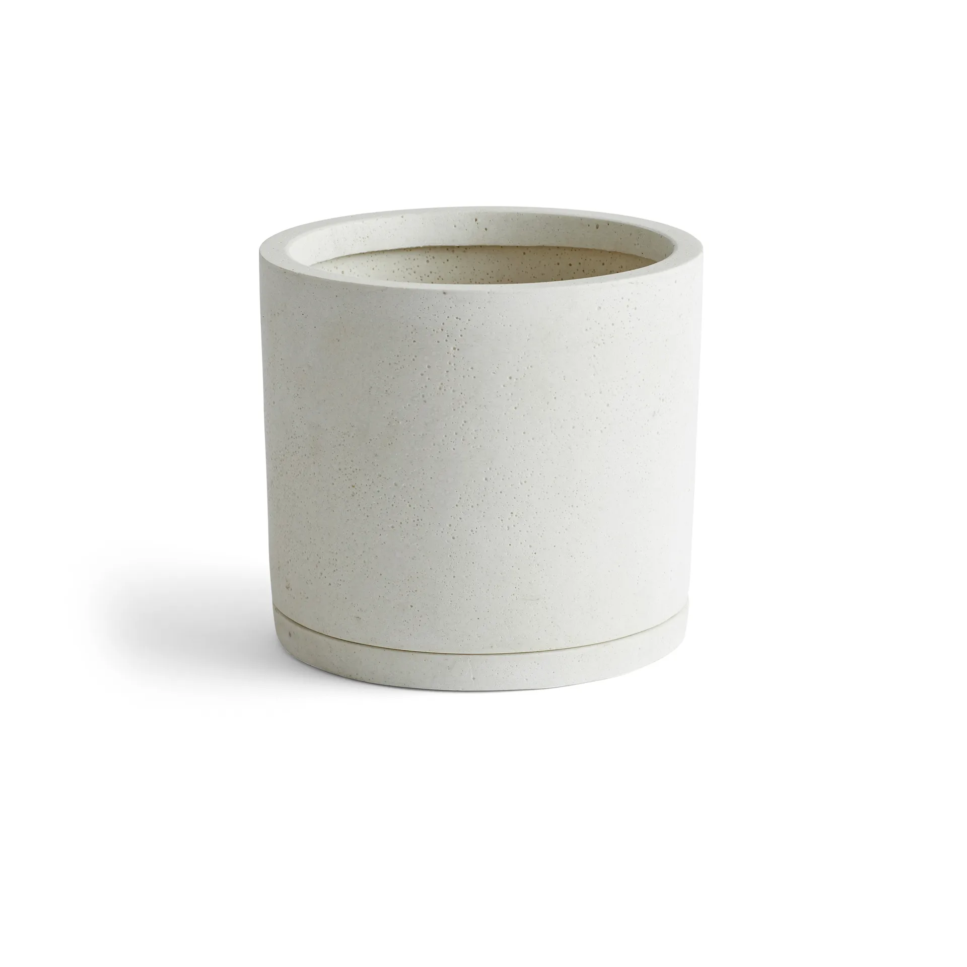 Pot HAY Plant Pot with saucer XXL Ø24 cm, Blanc HAY