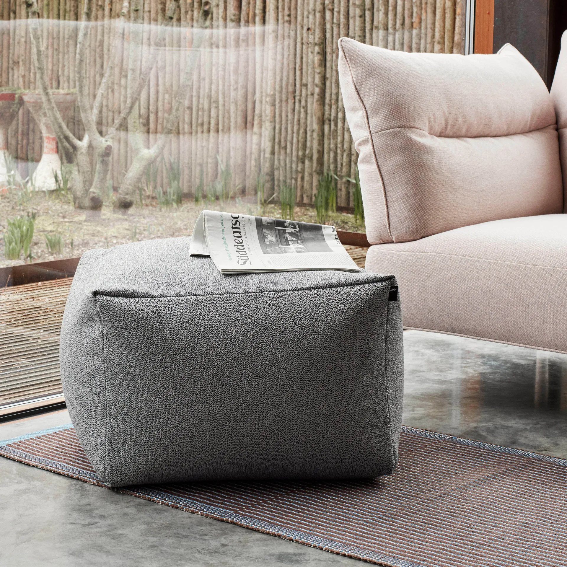 Pouf Hay sprinkle 59x59 cm, Grey HAY