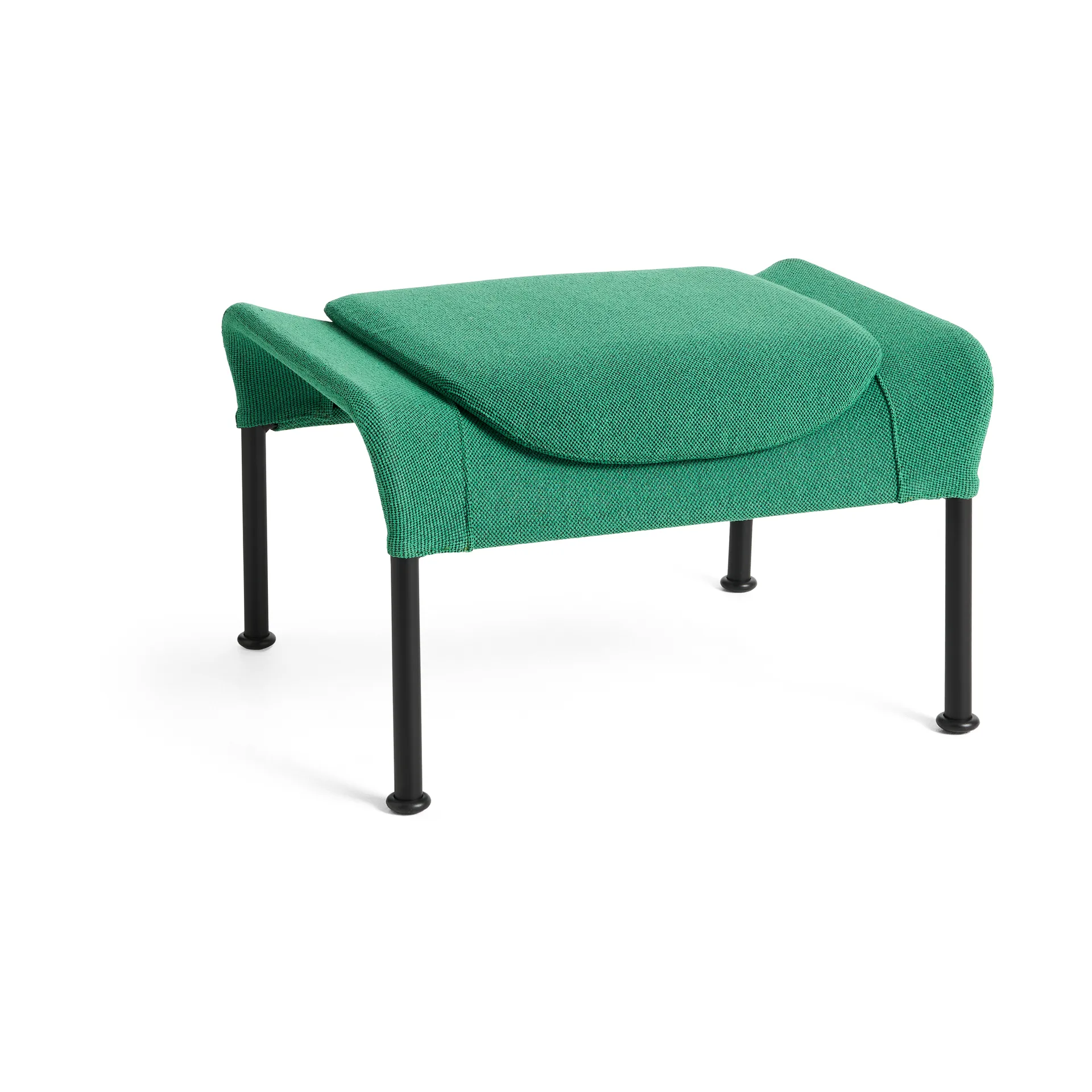 Pouf O2 Ottoman, Soft green acier noirci HAY