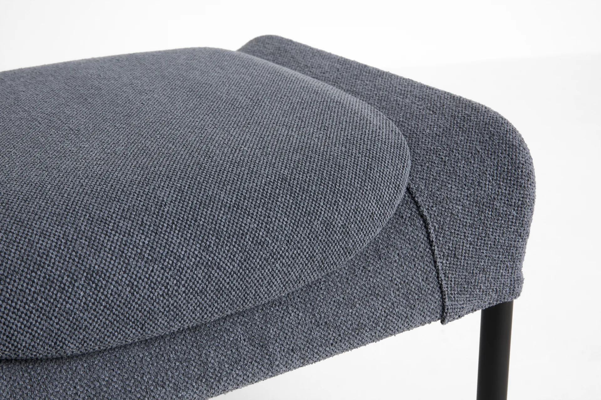 Pouf O2 Ottoman, Soft grey acier noirci HAY