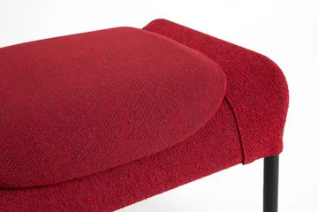 Pouf O2 Ottoman - Soft red acier noirci - HAY