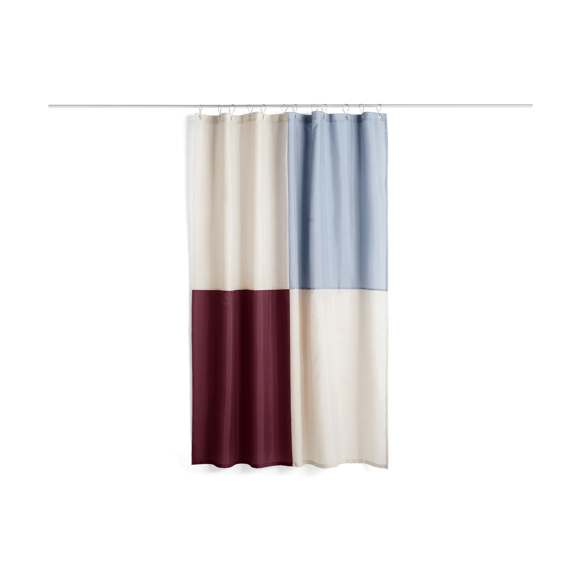 Rideau de douche Check 180x200 cm, Bordeaux, 5,4 x Ø15,6 cm HAY