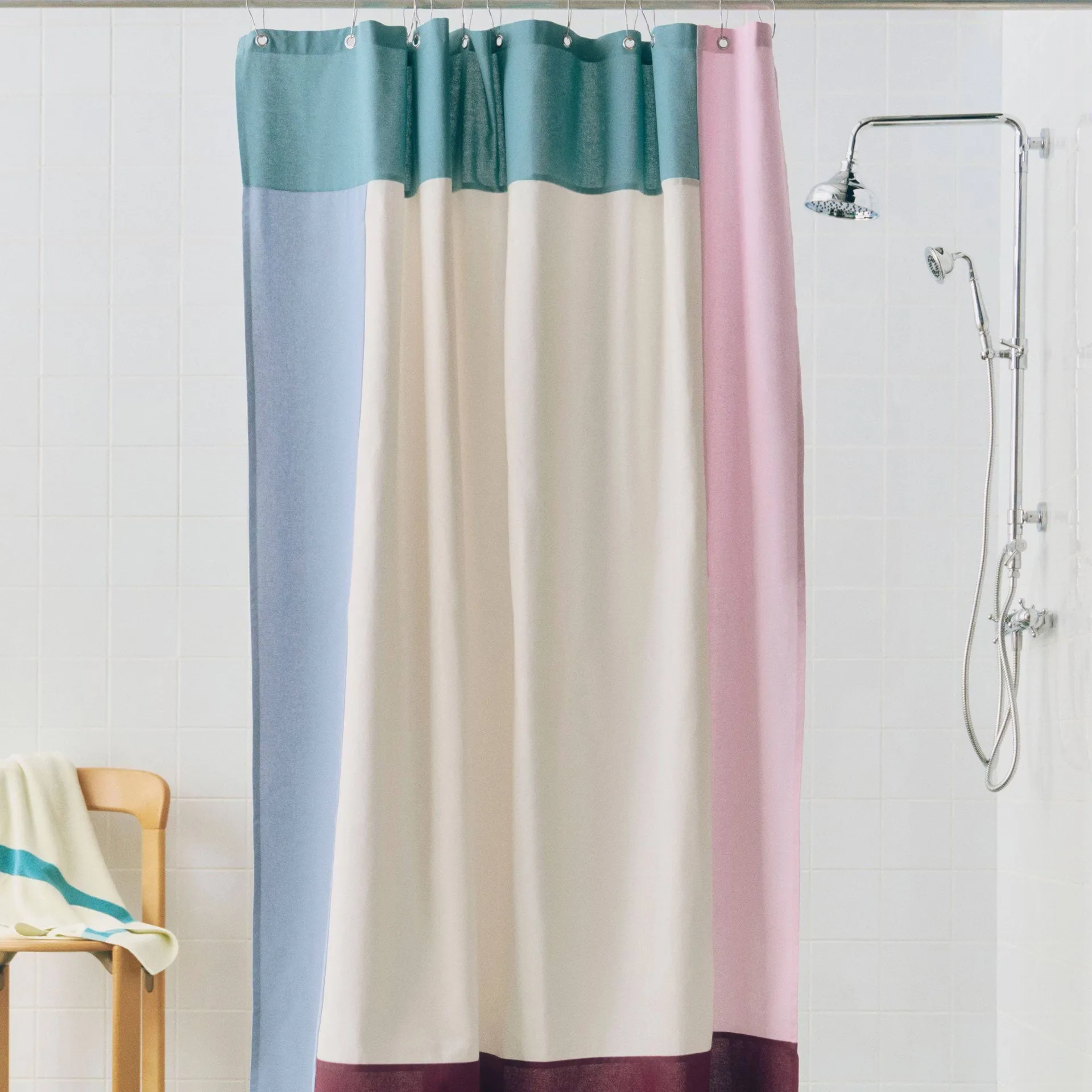 Rideau de douche Pivot 180x200 cm, Multi pink HAY