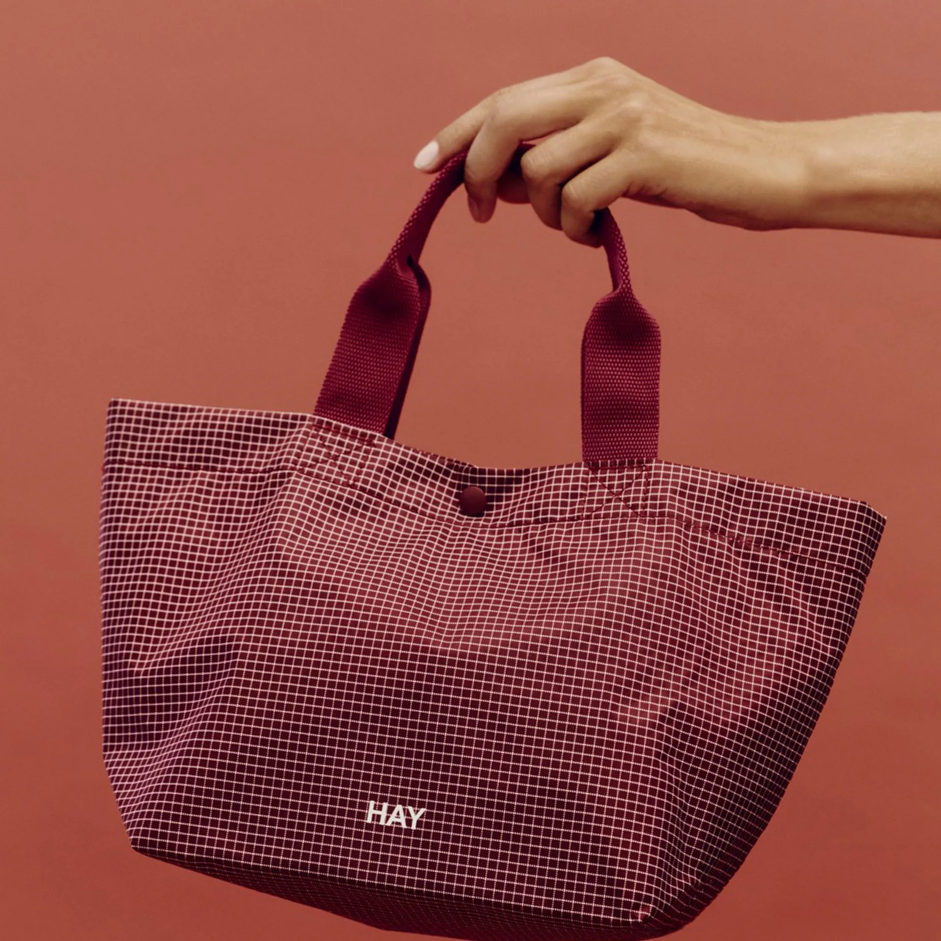 Sac Grid Everyday Bag, Burgundy, mini HAY
