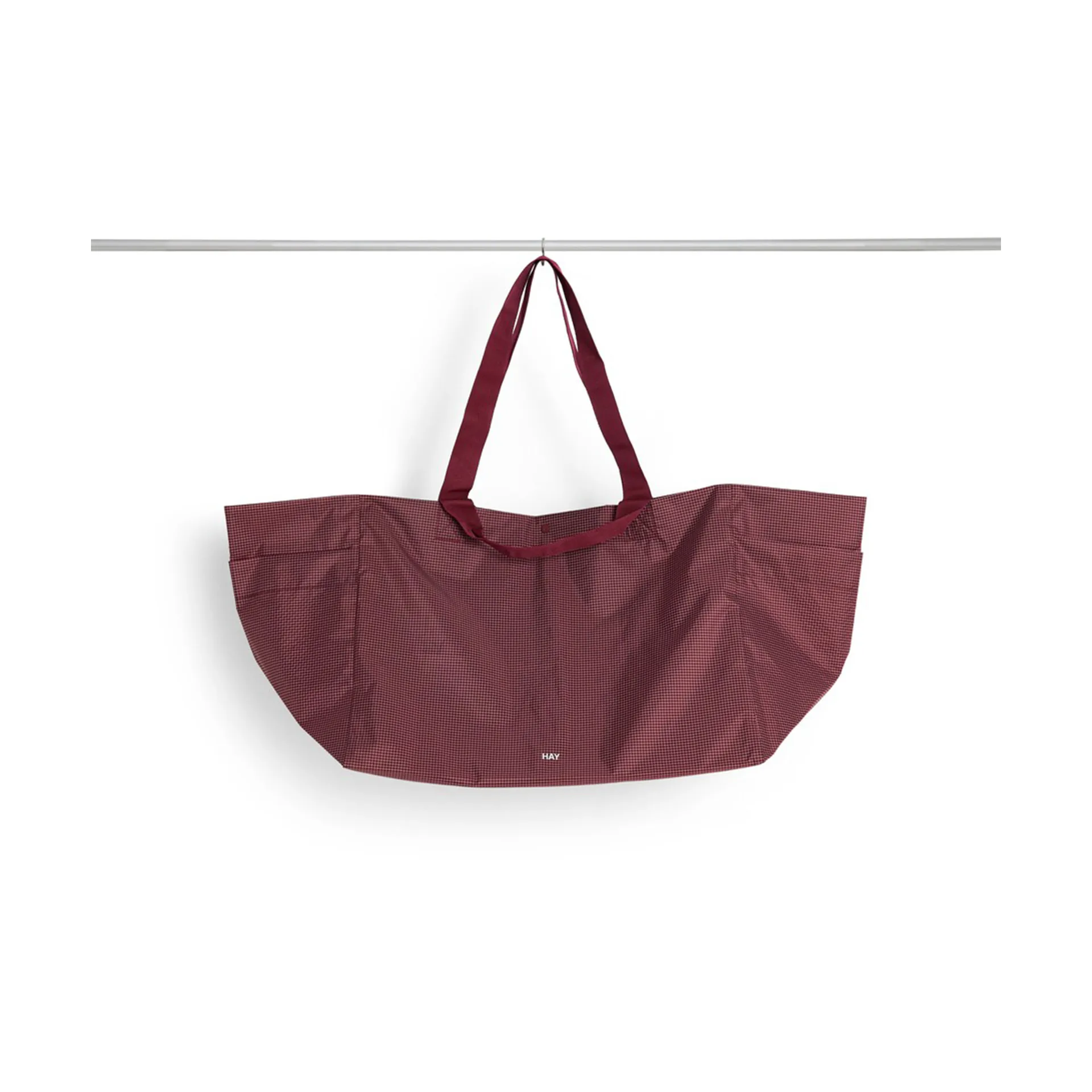 Sac Grid Weekend Bag, Burgundy, large HAY