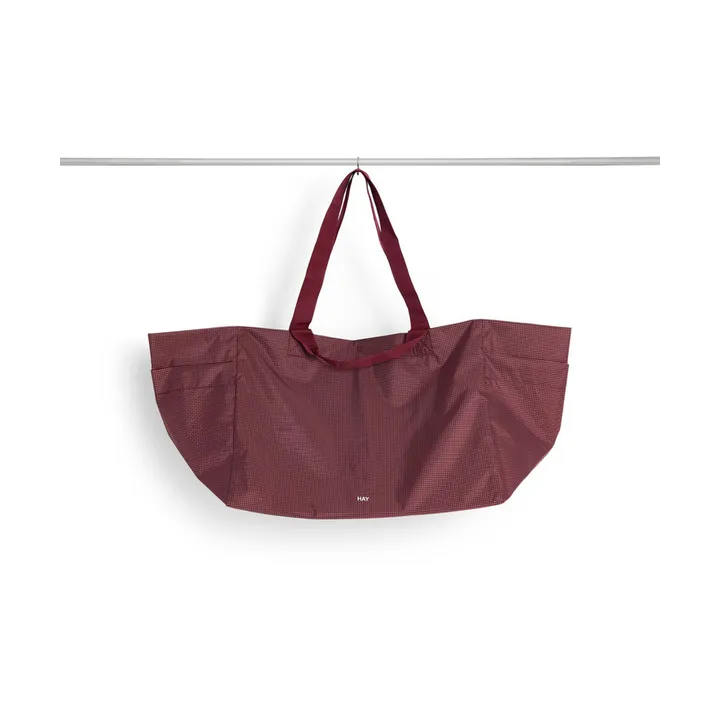 Sac Grid Weekend Bag - Burgundy, large - HAY