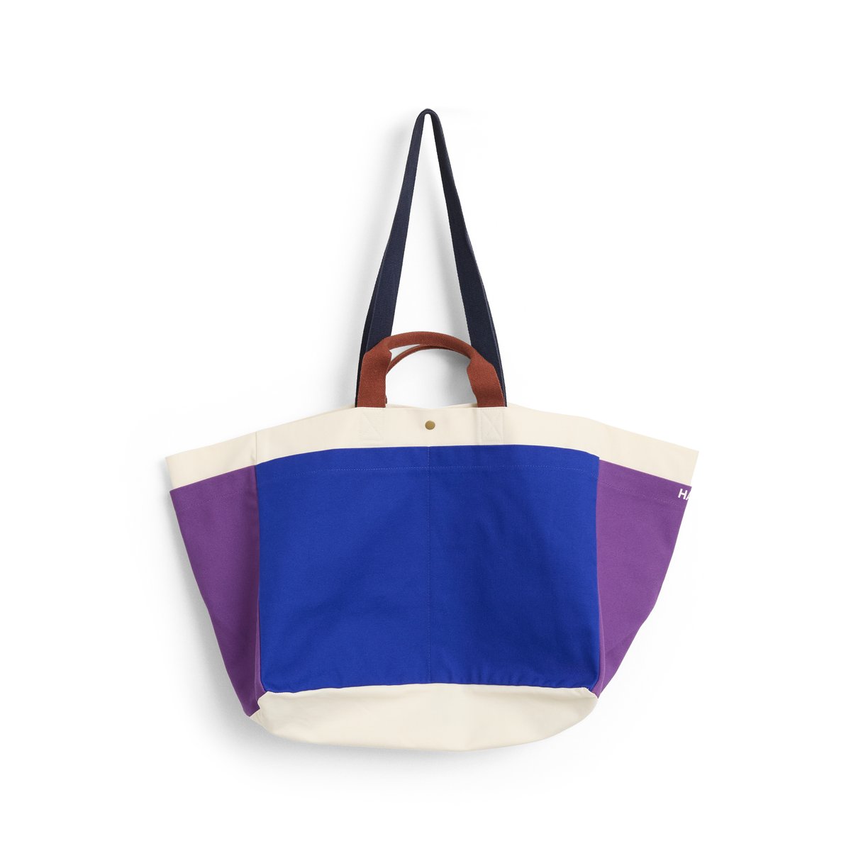 HAY Sac Weekend Bag Organic M Electric blue multi | Design Scandinave | Paniers de rangement | Multi