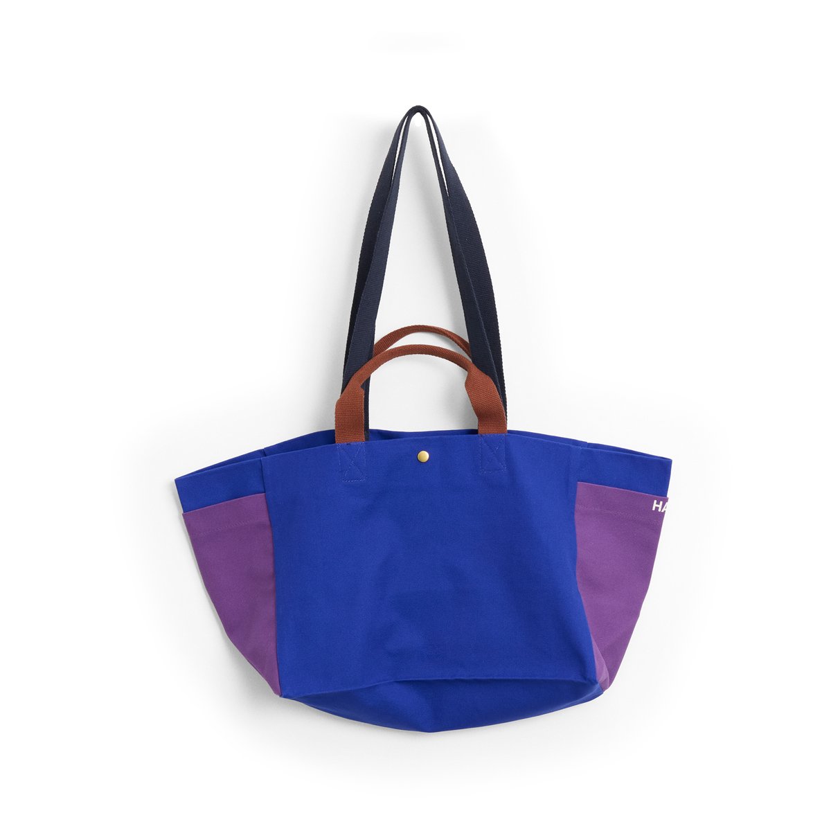 HAY Sac Weekend Bag Organic S Electric blue multi | Design Scandinave | Paniers de rangement | Multi