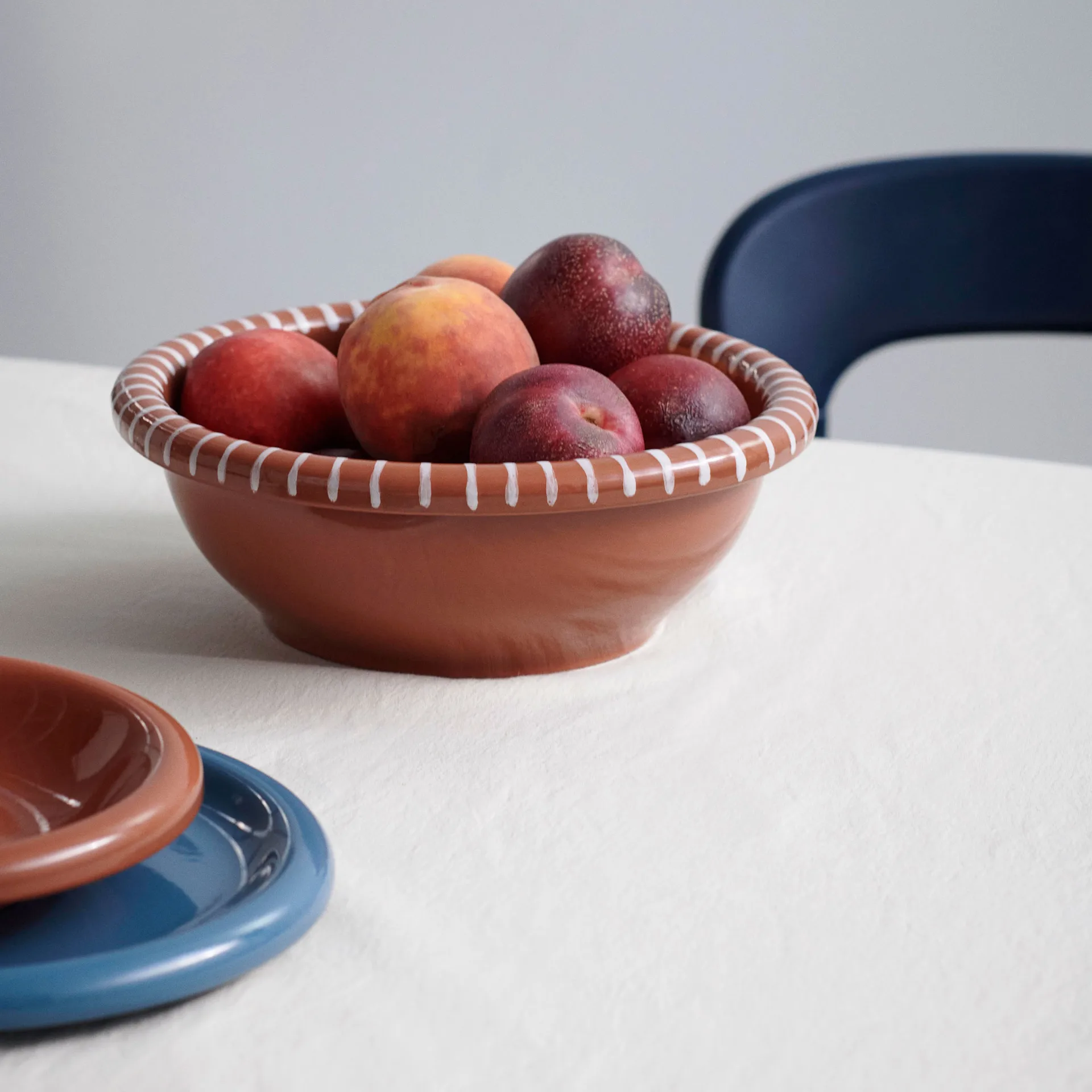 Saladier Barro large Ø26 cm, Natural with stripes HAY