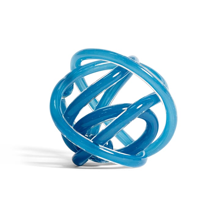 Sculpture en verre Knot No 2 M - Blue steel - HAY
