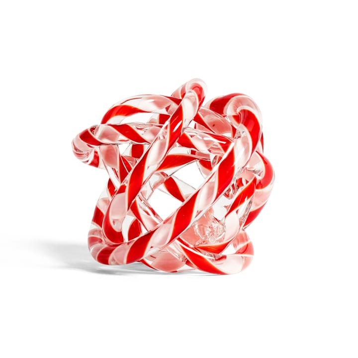 Sculpture en verre Knot No 2 M - Red-white - HAY