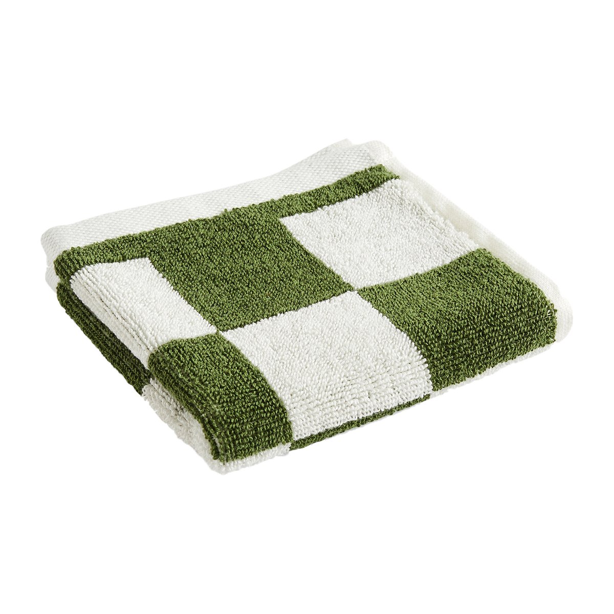 HAY Serviette Check 30x30 cm Matcha | Design Scandinave | Serviettes de toilette | Marron