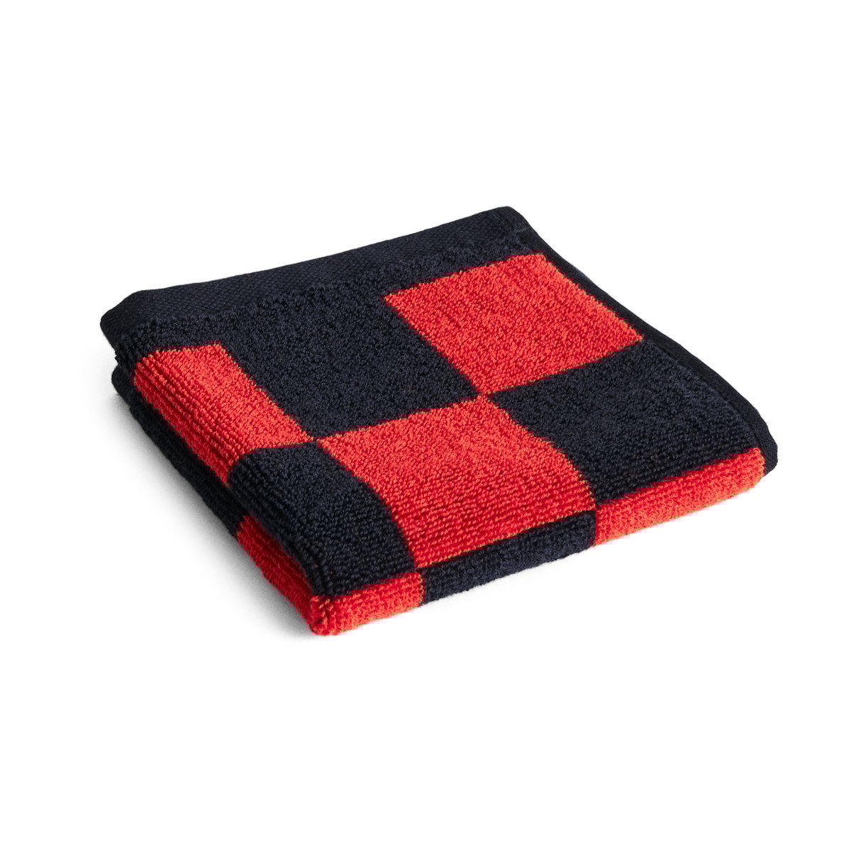 HAY Serviette Check 30x30 cm Poppy red | Design Scandinave | Serviettes de toilette | Rouge