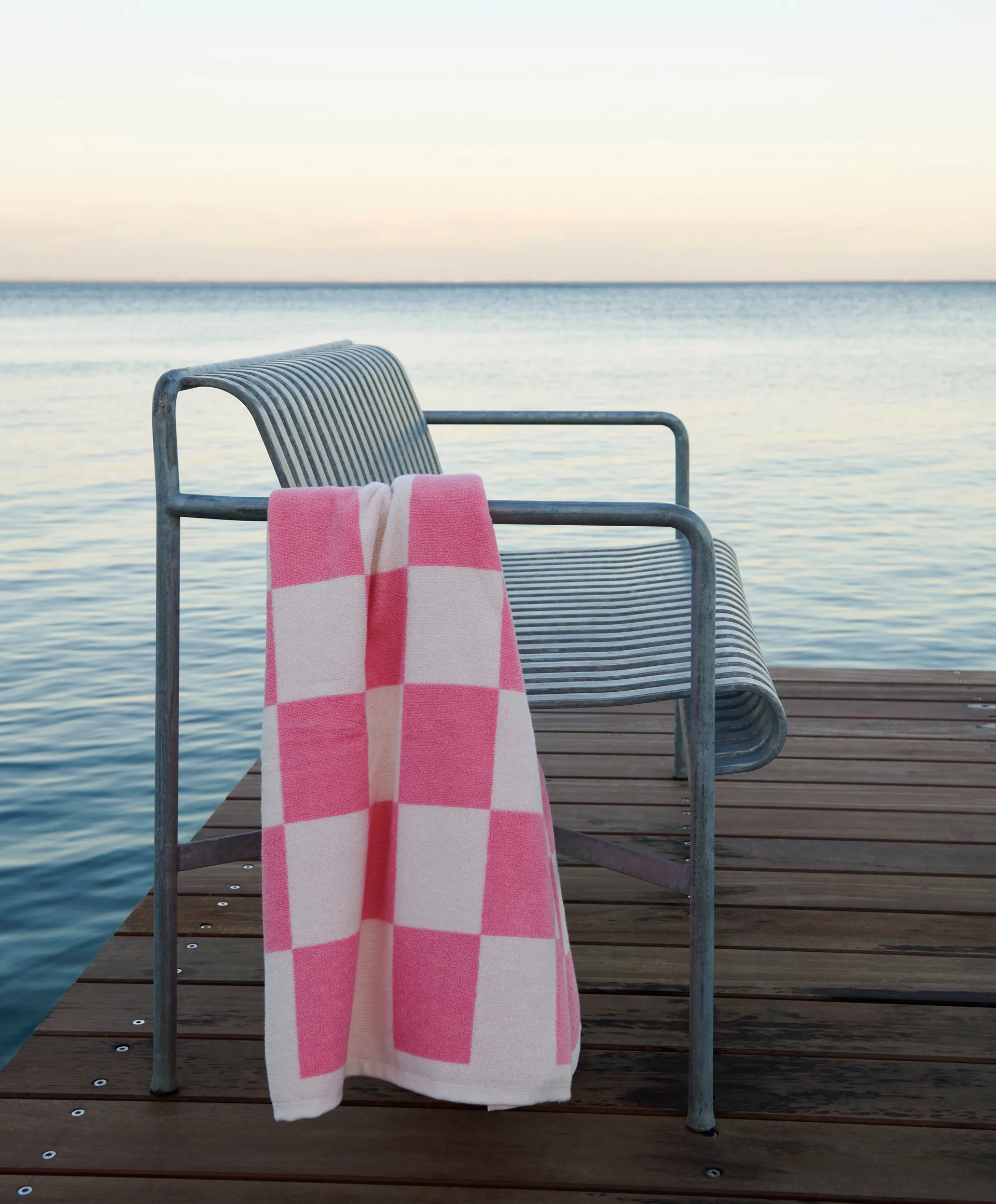 Serviette Check 50x100 cm, Pink HAY