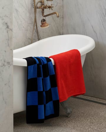 Serviette de bain Check 70x136 cm - Cobolt blue - HAY