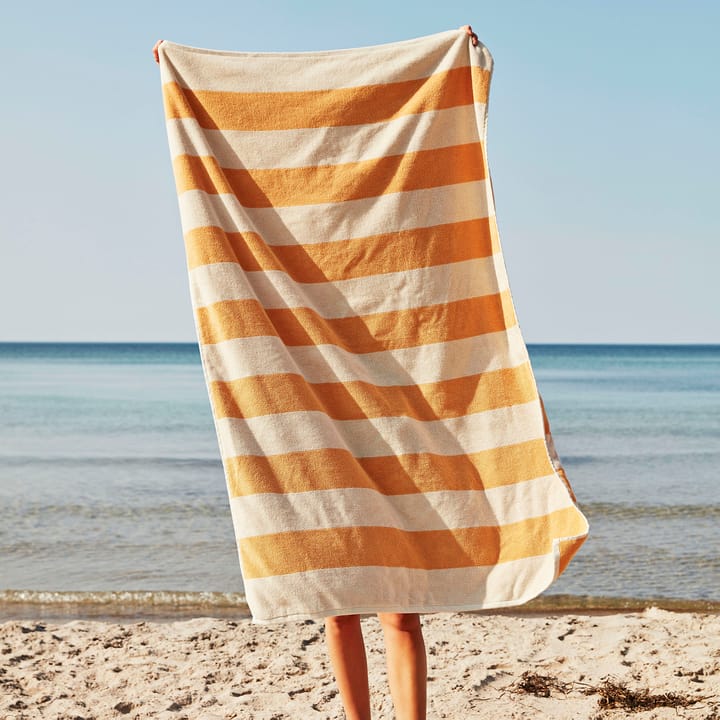 Serviette de bain Frotté Stripe 100x150 cm, Warm yellow HAY